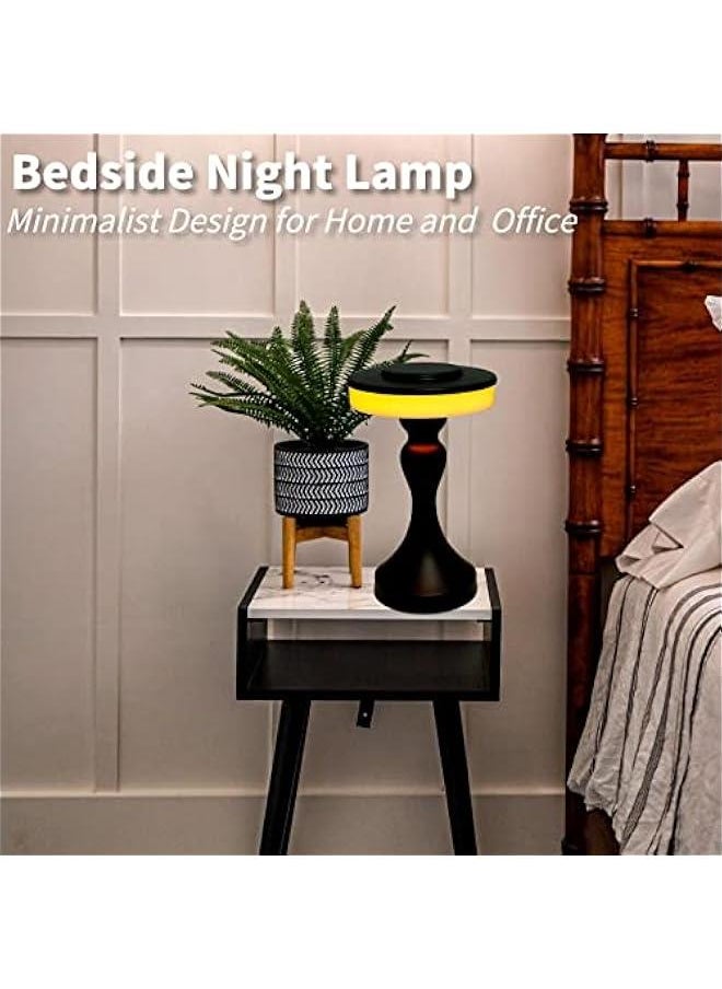 Generic GZKPL Bedroom Table Lamps, Cordless Bedside Desk Light with Touch Switch Portable LED Dimmable Brightness Rechargeable Battery Operated Night Light for Home, Office, Restaurant (Black)  - Image 5