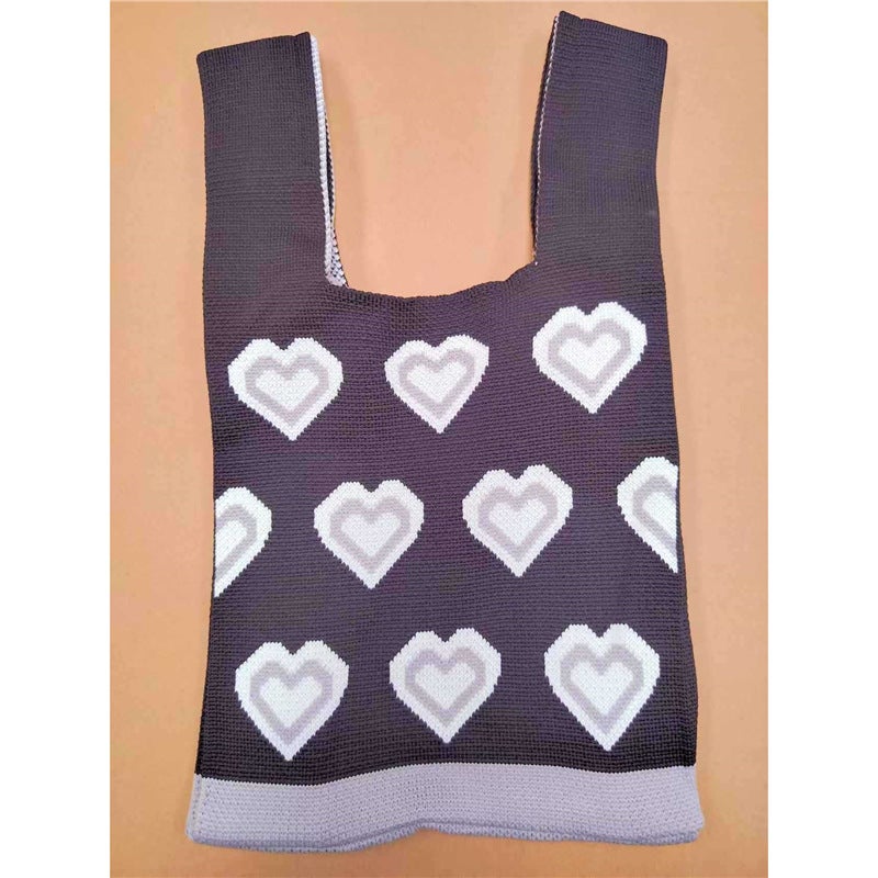 2025 Xipu Special Festive Wedding Gift Bag Special Hand Bag Vest Bag Sweet and Festive Knitted Bag 90g blue-sunflower