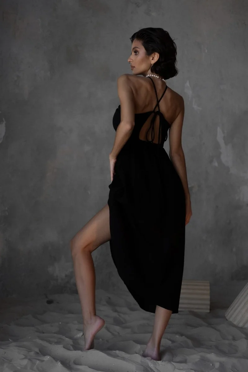 بوهيماي Halter Neck Midi Dress