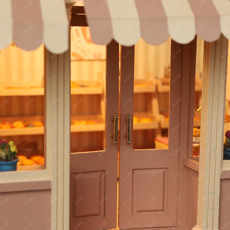 iLAND Wooden Dolllhouse Room Box on 1/12 Scale, Wood Houses for Crafts to Make a Miniature Coffee Shop, Magic House, Store Classic & Creative - Image 4