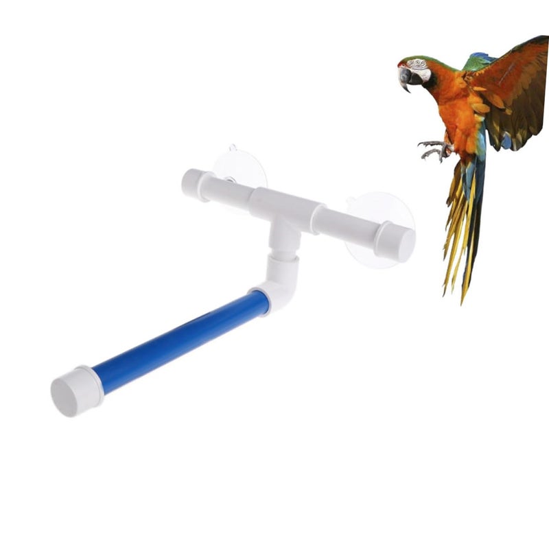 Portable Parrot Shower Stand with Suction Cups Wall Mounted Bird Bath Perch Toy - Image 3