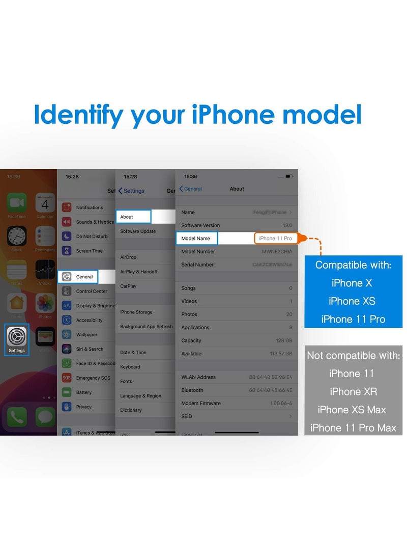 Jetech 2 Pack Anti Spy Tempered Glass Film Privacy Screen Protector for iPhone 11 Pro - Image 5