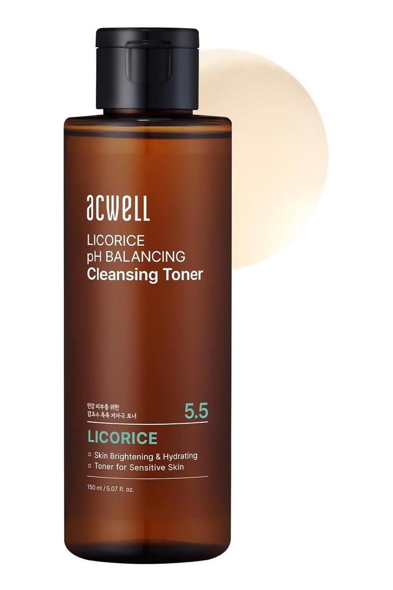 اكويل 5.5 تونر منظف موازن درجة حموضة عرق السوس 5.5 اونصة مزيل المكياج - Image 1