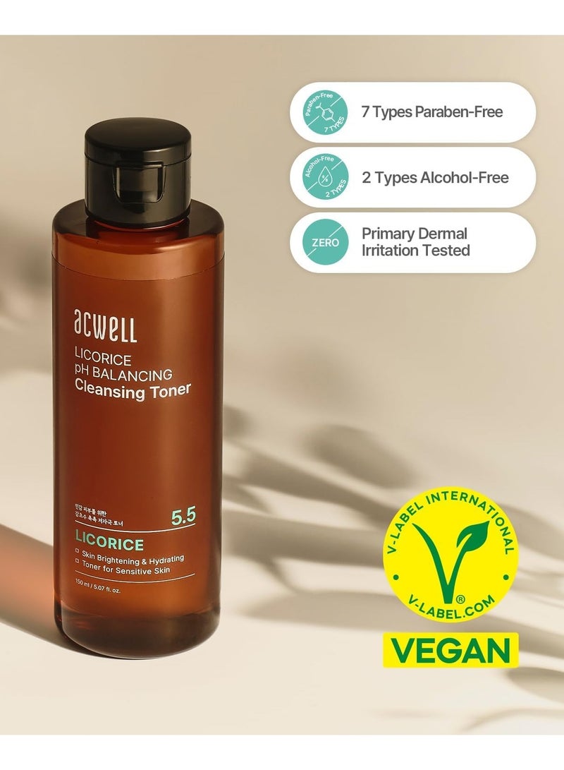 اكويل 5.5 تونر منظف موازن درجة حموضة عرق السوس 5.5 اونصة مزيل المكياج - Image 2