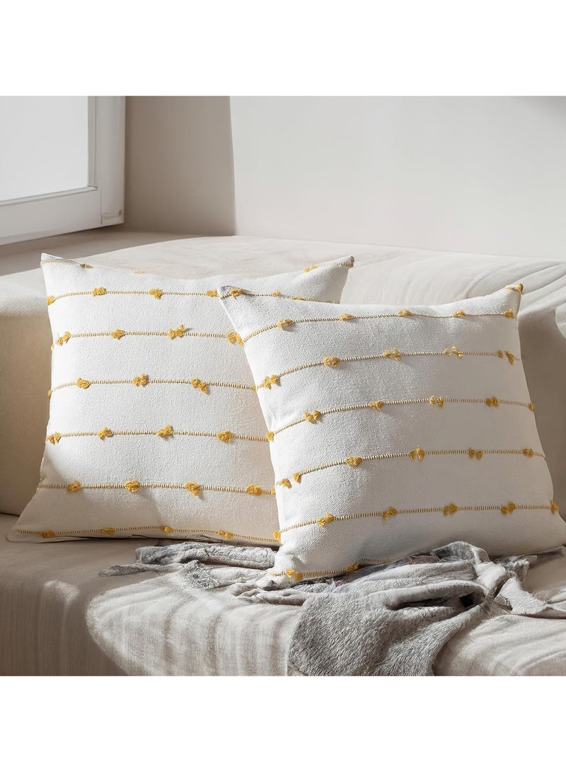 general 2 Piece Throw Pillow Cover 18x18- Modern Farmhouse Decorative Cushion Cover - Great for sofas, loveseats, beds and home decor! - Image 1