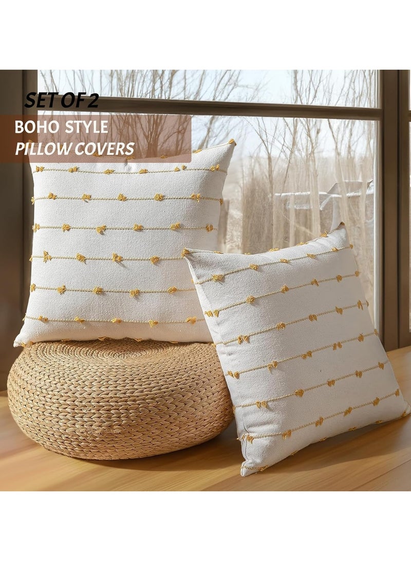 general 2 Piece Throw Pillow Cover 18x18- Modern Farmhouse Decorative Cushion Cover - Great for sofas, loveseats, beds and home decor! - Image 2