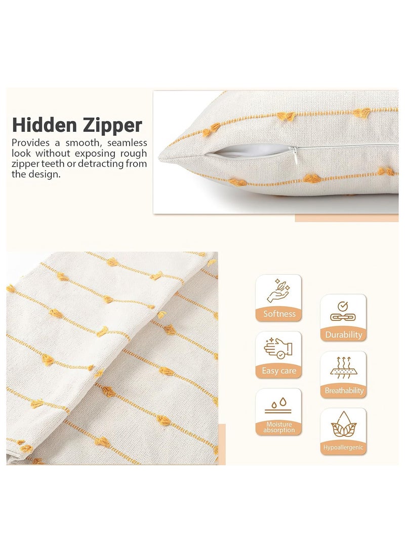 general 2 Piece Throw Pillow Cover 18x18- Modern Farmhouse Decorative Cushion Cover - Great for sofas, loveseats, beds and home decor! - Image 3