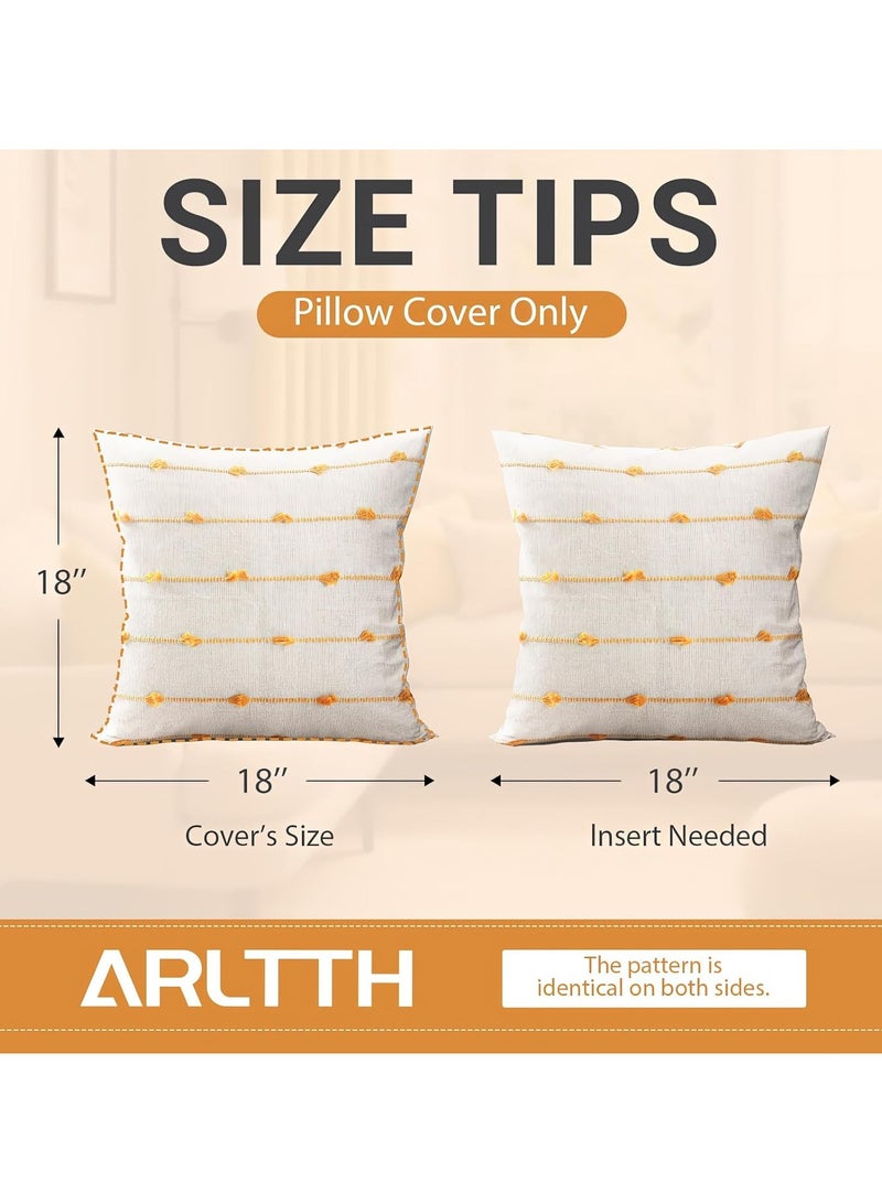 general 2 Piece Throw Pillow Cover 18x18- Modern Farmhouse Decorative Cushion Cover - Great for sofas, loveseats, beds and home decor! - Image 4