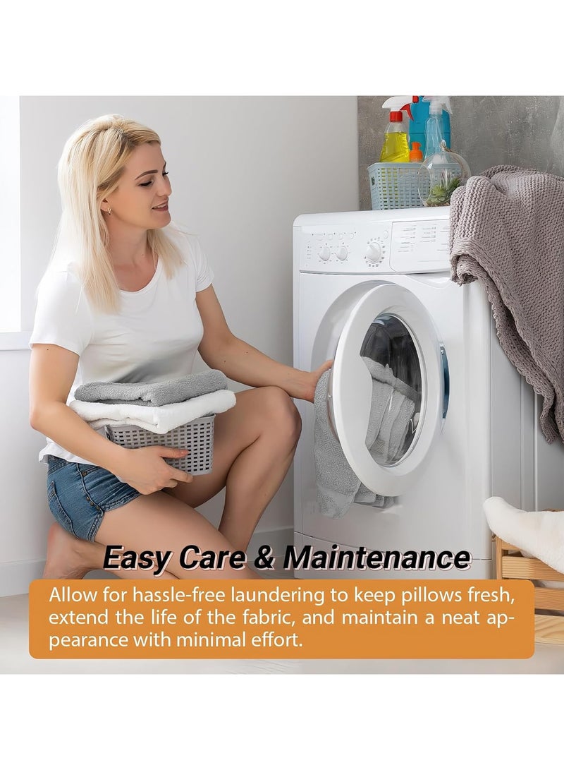 general 2 Piece Throw Pillow Cover 18x18- Modern Farmhouse Decorative Cushion Cover - Great for sofas, loveseats, beds and home decor! - Image 5