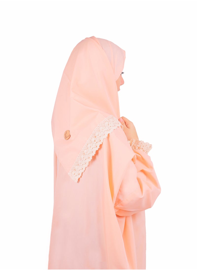 Prime by javaudan Prayer Dress For Women One Piece Outfit Full Prayer Dress Soft Breathable Material Cotton Islamic Prayer Dress Free Size  - Image 1