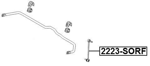 febest Front Stabilizer LinkSway Bar Link Febest 2223SORF Oem 54830C5000 - Image 3