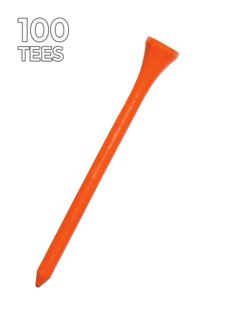 PRIDE GOLF TEE unisex adult 100 Count Bag Golf Tees, Citrus Orange, Count US - Image 4