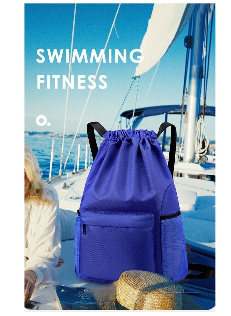 Generic - Drawstring Bag Multi-Pocket Dry And Wet Separation Backpack - Image 1