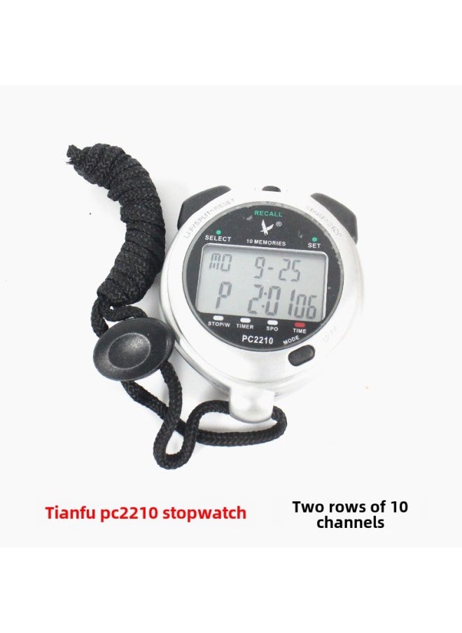 Tianfu PC Stopwatch Running Timer Double Row 10 Channel 3 Row 30 Channel 60 Channel TF810 Professional Track And Field Stopwatch-Display Accuracy:Tianfu Pc2250 Double Row 50 Lines