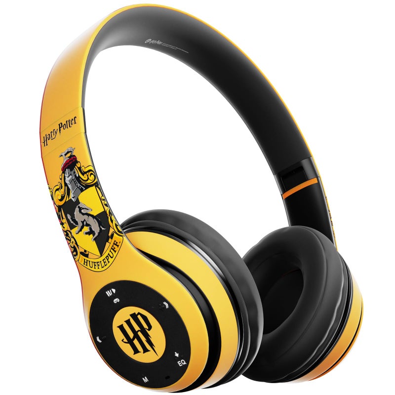 iJOY Harry Potter Hufflepuff Bluetooth Headphones with Built in Mic | Officially Licensed Wireless Headphones, Foldable Headset | Harry Potter Gifts for Women, Men, Teens, Kids & All Fans of Hufflepuff - Image 1