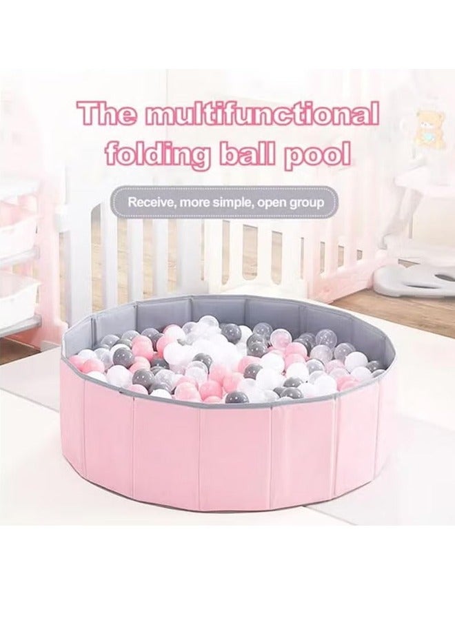 Foam Ball Pit,1M×1M, children's sandpit Ball Pits, Round Kiddie Baby Playpen Ball Pool for Kids, Ideal Gift for Babies Indoor and Outdoor Game, Pink, (Balls not Included) - Image 3