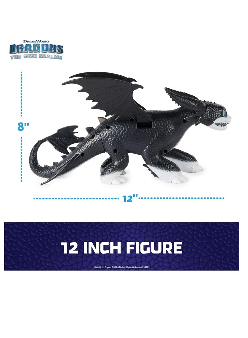 سبن ماستر مجسم دريم ووركس دراغونز فاير آند فلايت الرعد، 30.4 سم، مع أضواء وأصوات، ذا ناين ريلمز، ألعاب للأطفال من سن 4 سنوات فما فوق - Image 2