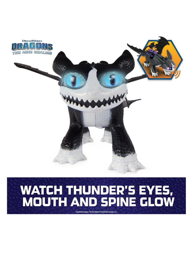 سبن ماستر مجسم دريم ووركس دراغونز فاير آند فلايت الرعد، 30.4 سم، مع أضواء وأصوات، ذا ناين ريلمز، ألعاب للأطفال من سن 4 سنوات فما فوق - Image 5