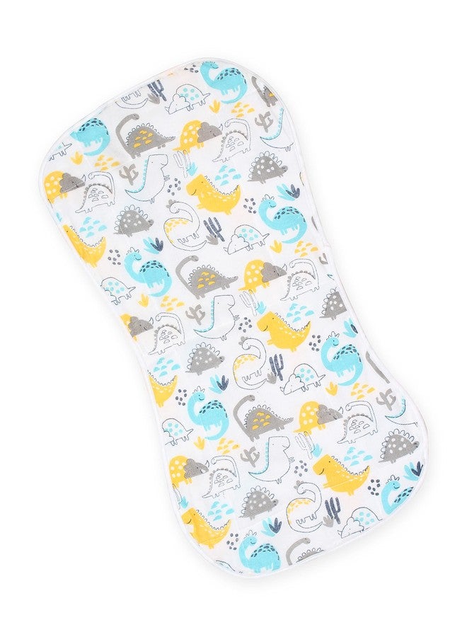 The Mom Store Baby Burp Cloth | Cotton | Towel Napkins for Baby Large 19x8 Inches | Double Layer | New Born | Comfortable | Dino Forest - Image 2
