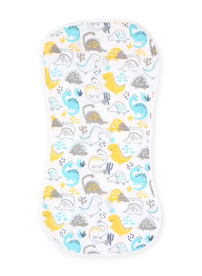 The Mom Store Baby Burp Cloth | Cotton | Towel Napkins for Baby Large 19x8 Inches | Double Layer | New Born | Comfortable | Dino Forest - Image 1