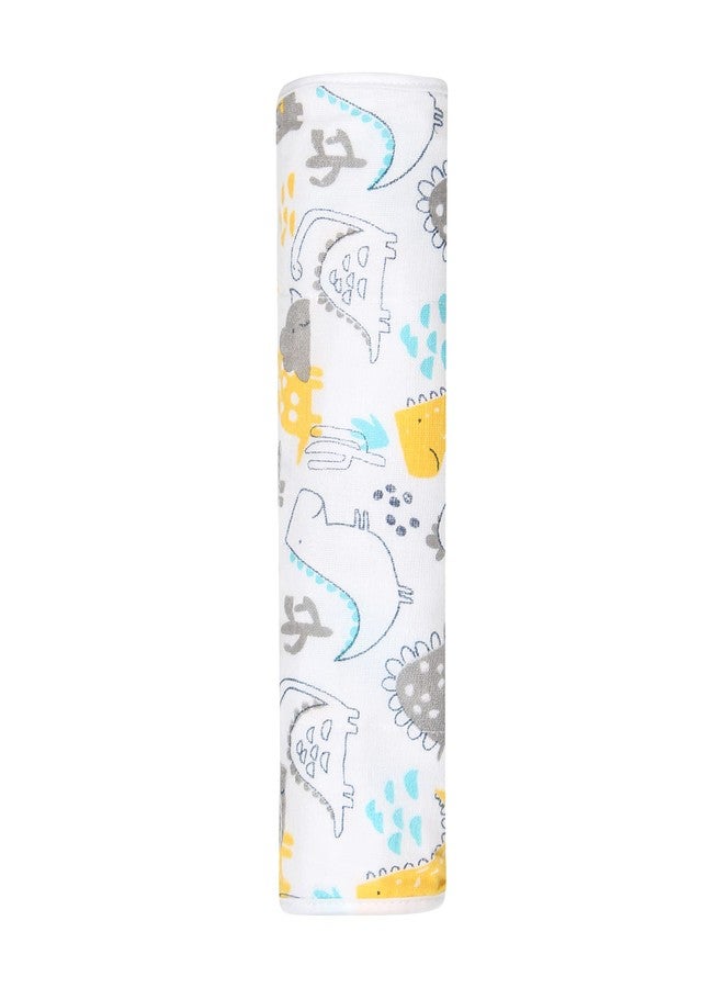 The Mom Store Baby Burp Cloth | Cotton | Towel Napkins for Baby Large 19x8 Inches | Double Layer | New Born | Comfortable | Dino Forest - Image 3