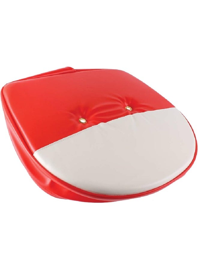 Complete Tractor New 3010-1703 Seat Cushion, Red and White 21 Inch Compatible with/Replacement for Tractors T295RW - Image 1