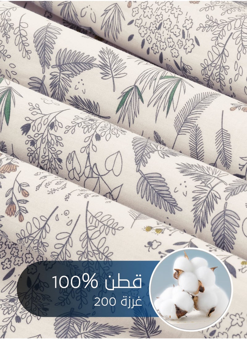 Cotton Floral Comforter Sets, Fits 160 x 200 cm Queen Size Bed, 5 Pcs, 100% Cotton 200 Thread Count, With Removable Filling, Veronica Series - pzsku/Z43A809149B3889997AD5Z/45/_/1705898820/9de0354e-ae30-4f35-b2f4-cf06b75d08dd