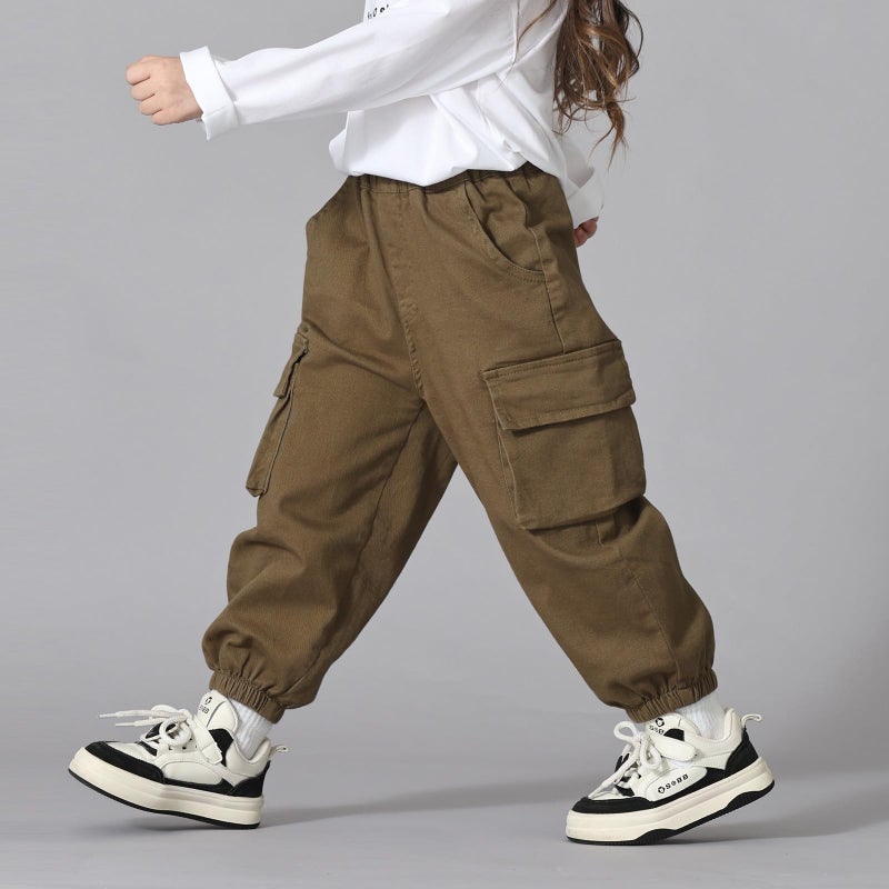 MINI PANDA Toddler Pants Girls&Boysï¼ŒStretch Twill Chino Toddler Pants Olive Green - Image 3