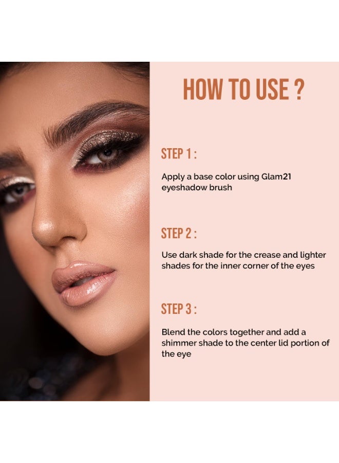 جلام 21 لوحة ظلال العيون "Shades of Trend" من Glam 21 | 10 درجات لونية غنية بالأصباغ | ثابتة لا تتلطخ وتدوم طويلاً | لمسة نهائية لامعة | 4 جم - الدرجة 04، متنوعة - Image 4