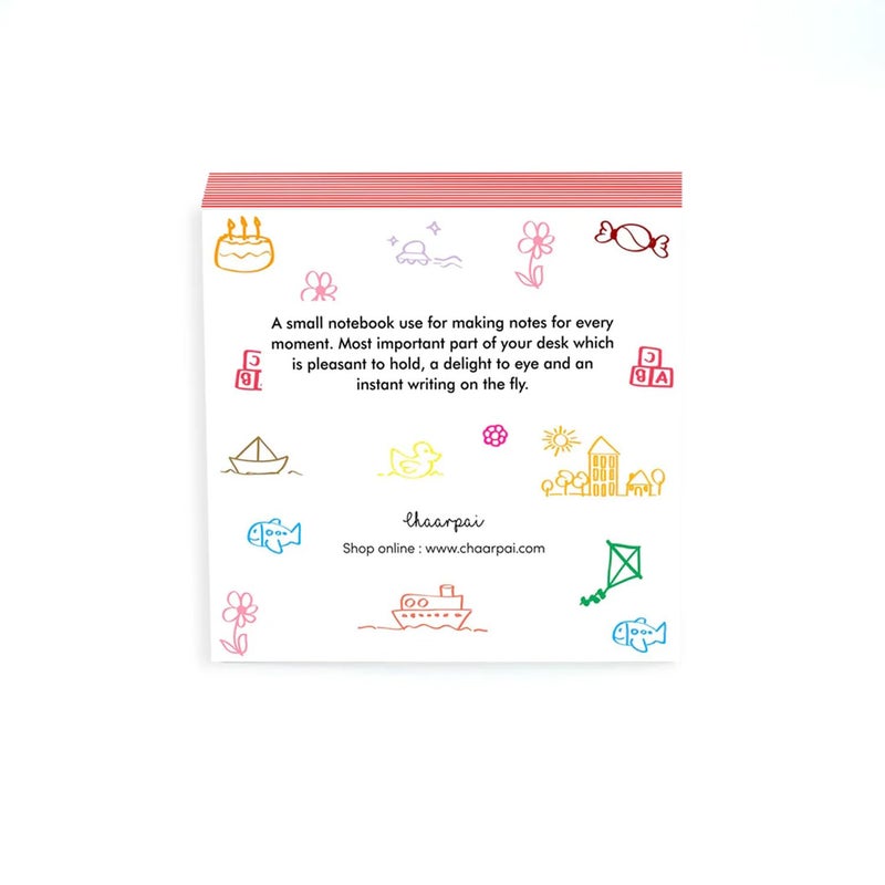 CHAARPAI Jotter Notepad For Daily Notes & Ideas | Stylish Lists & Doodles Memo Pad for Journal | Writing Pad Diary for Students, Kids, Notes, Lists, Small NoteBook With 200 Blank Pages Size-4X4 Inch - Image 3