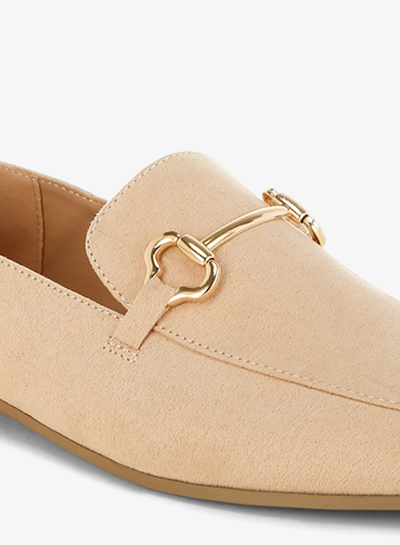 London Rag  London Rag Women's Horsebit Embellished Flat Loafers in Beige for Women | Best Price UAE