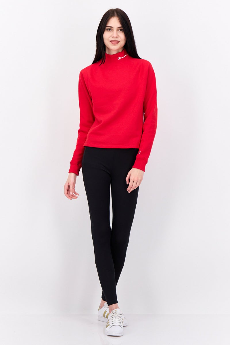 Champion Women Sportswear Fit Long Sleeves Outdoor Sweatshirt, Red  - Image 4
