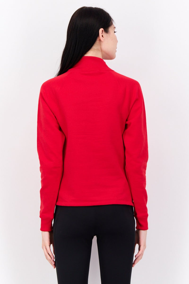 Champion Women Sportswear Fit Long Sleeves Outdoor Sweatshirt, Red  - Image 2
