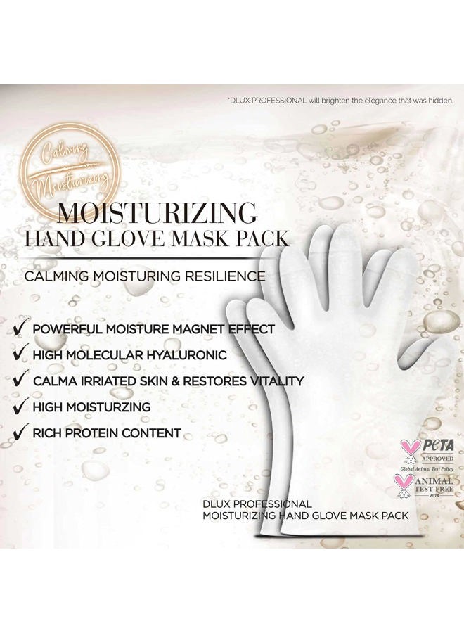 DLUX PROFESSIONAL Hand Masks - Moisturizing Fragrant Hand Mask Gloves, Protein Rich Moisturizing Gloves For Dry Skin, Single Use - Image 4