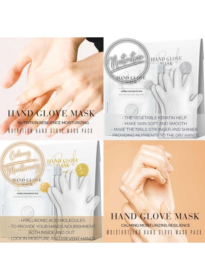 DLUX PROFESSIONAL Hand Masks - Moisturizing Fragrant Hand Mask Gloves, Protein Rich Moisturizing Gloves For Dry Skin, Single Use - Image 2