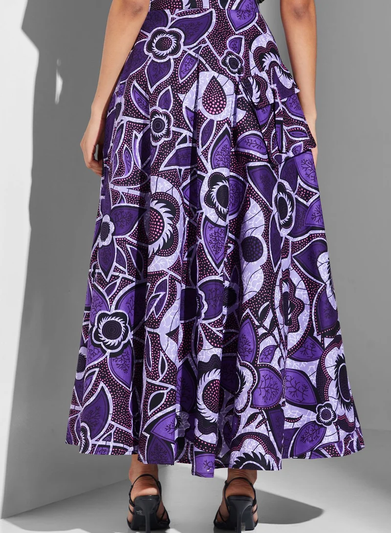 Funke Adepoju Printed Skirt