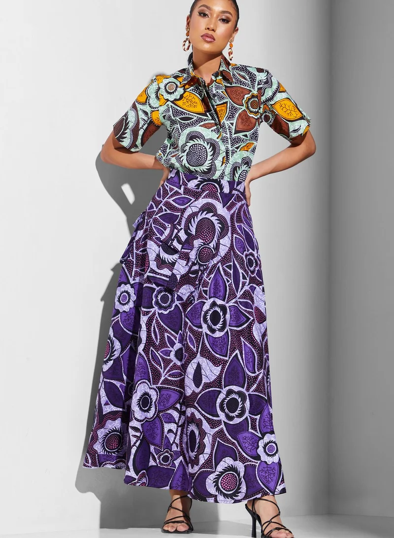 Funke Adepoju Printed Skirt
