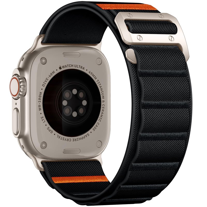 Bandletic Nylon Strap Compatible with Apple Watch Ultra 2/Ultra, Soft Breathable Durable Wide Band with G-Hook for Series 10/9/8/7/6/SE/5/4/3/2/1 - Image 1