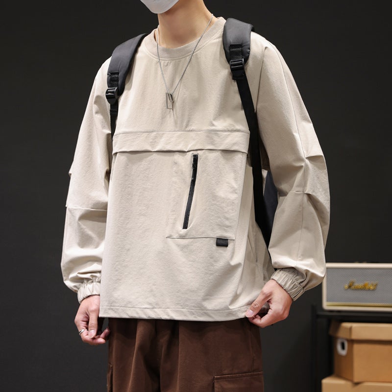 Men'S Sweater New Fashion Brand Round Neck Printed Long-Sleeved T-Shirt Loose Men'S One-Piece Delivery - Image 5