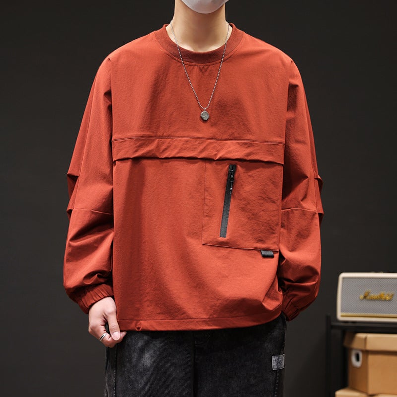Men'S Sweater New Fashion Brand Round Neck Printed Long-Sleeved T-Shirt Loose Men'S One-Piece Delivery - Image 1