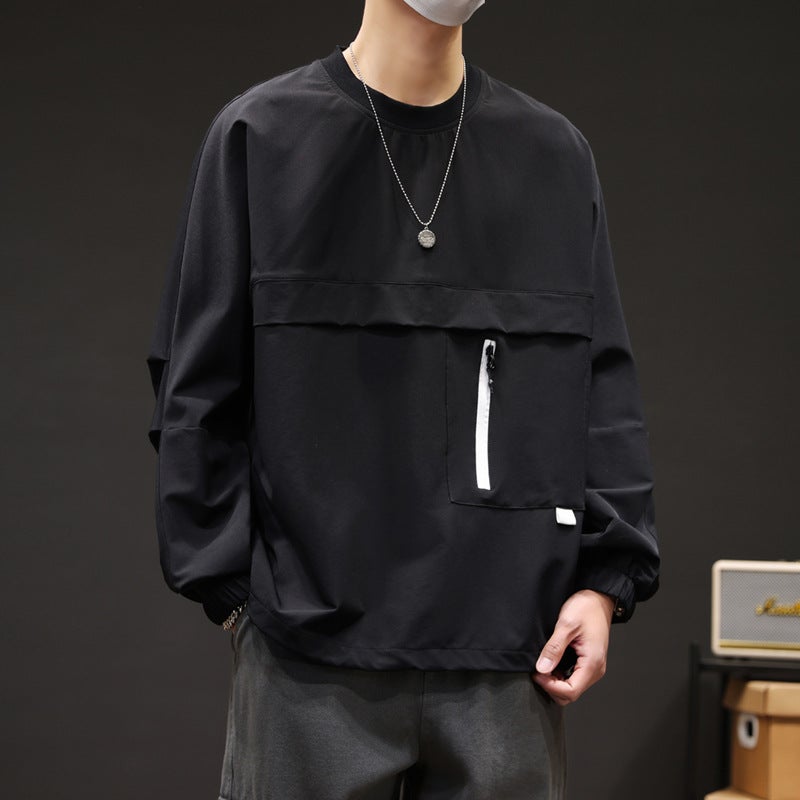 Men'S Sweater New Fashion Brand Round Neck Printed Long-Sleeved T-Shirt Loose Men'S One-Piece Delivery - Image 2