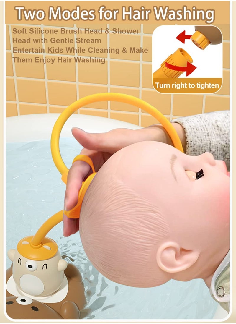 Generic - Baby Bath Toys Shower Head Sprayer for Infants, 5 Fun Modes Bear Sprinkler Bathtub Gifts for Children Ages 4-8, Must-Have for Bathtub or Sink, Shampoo Rinse Helper - Image 1