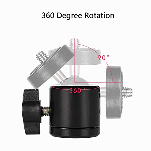 EszkozTA Universal 1/4" Swivel Mini Ball Head Screw Tripod Mount（2 Pack）, EszkozTA360 Degree Rotating Mount Base Adapter for DSLR Cameras HTC Vive Tripods Monopods Camcorder Light Stand… - Image 3