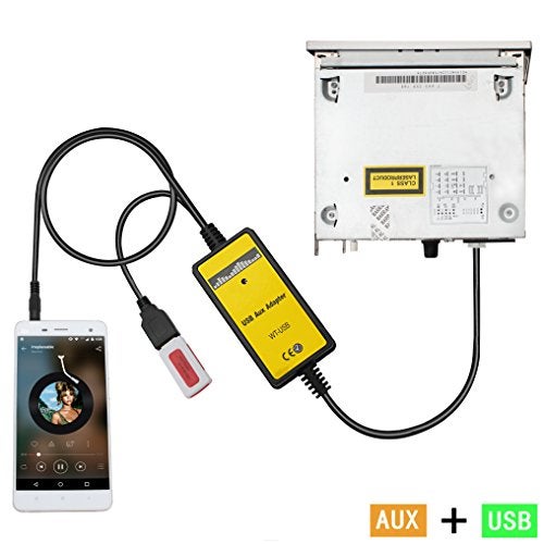Yomikoo AUX Adapter, Car Stereo USB & AUX Cable MP3 CD Changer Compatible for VWAudi 12pin A3 2008-2010, A4/S4 2007-2009, Beetle 2009-2011, Jetta 2003-2011, Passat2004-2011, Polo 2005-2011 - Image 3
