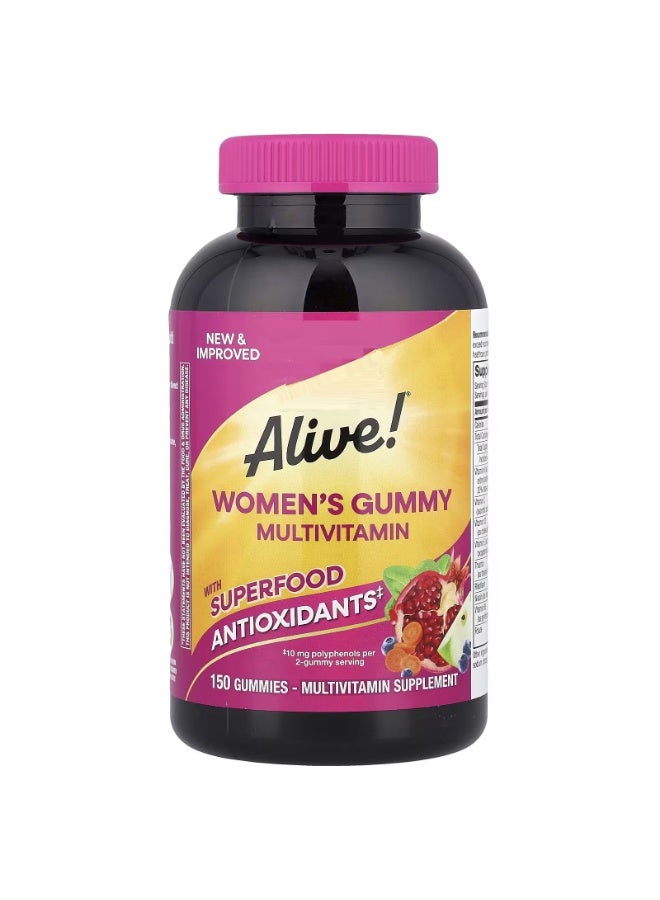 Alive! Women's Gummy Multivitamin, Mixed Berry, 150 Gummies