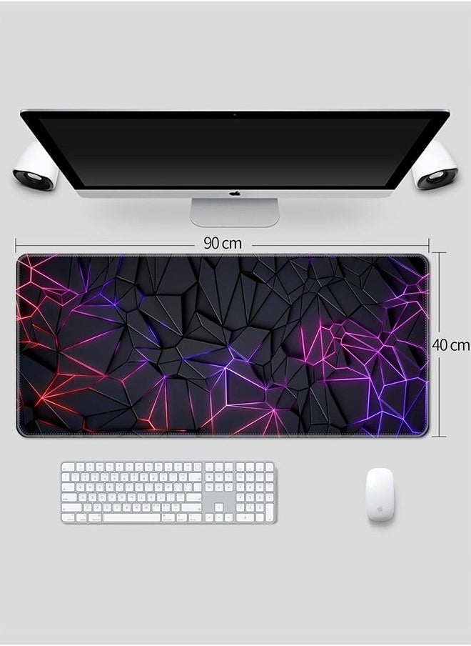 Haidue - 900x400mm Large Mouse Pad  Extended Mouse Pad Non-Slip Rubber Base Gaming Mouse pad Office Desk Mat Desk Pad Smooth Cloth Surface Keyboard Mouse Pads For Computers (3D) - Image 1