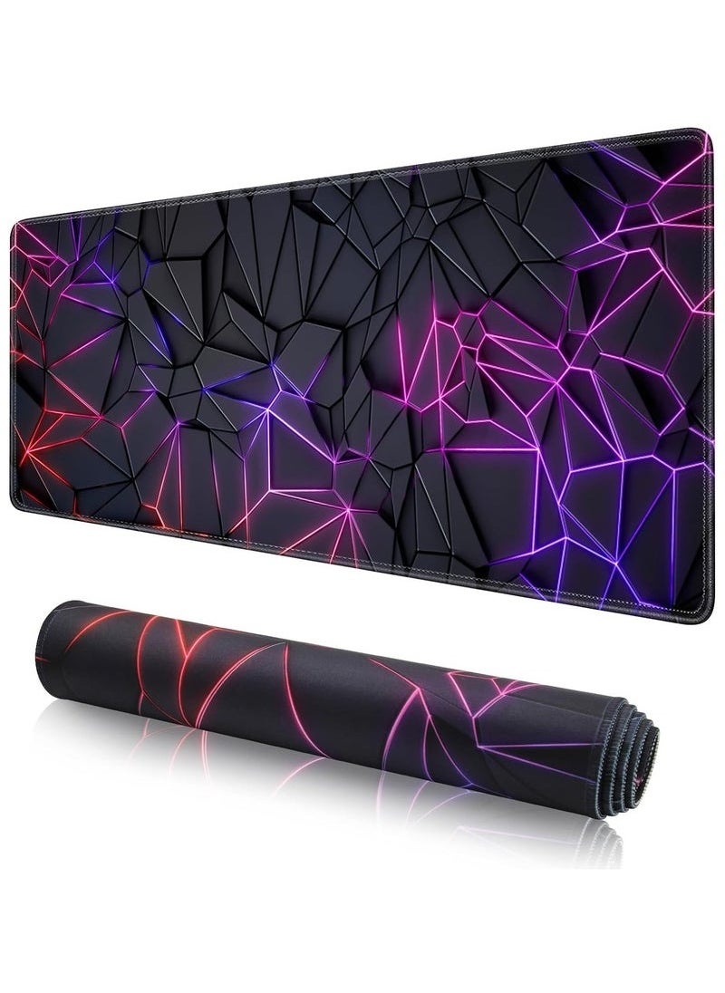 Haidue - 900x400mm Large Mouse Pad  Extended Mouse Pad Non-Slip Rubber Base Gaming Mouse pad Office Desk Mat Desk Pad Smooth Cloth Surface Keyboard Mouse Pads For Computers (3D) - Image 1