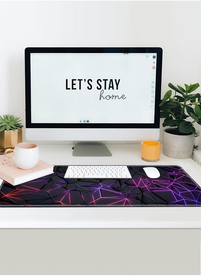 Haidue - 900x400mm Large Mouse Pad  Extended Mouse Pad Non-Slip Rubber Base Gaming Mouse pad Office Desk Mat Desk Pad Smooth Cloth Surface Keyboard Mouse Pads For Computers (3D) - Image 1