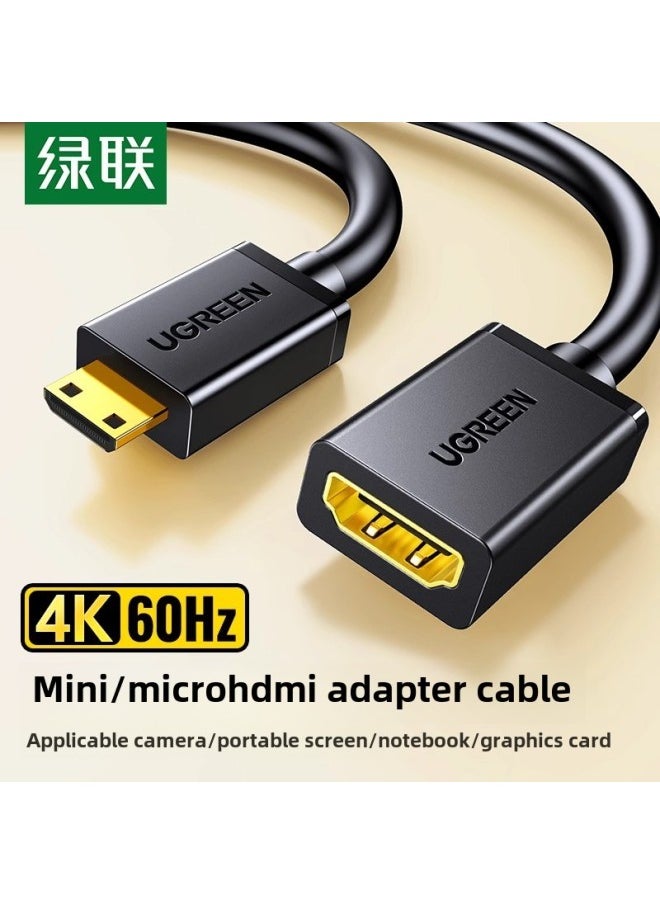 ماركة غير محددة كابل محول Minihdmi إلى Hdmi من Green Link Micro Hdmi قصير Mini HD مناسب لكاميرا الكمبيوتر المحمول، إلخ. - اللون: نموذج مضفر من سبيكة - كابل محول minihdmi إلى Hdmi  - Image 2