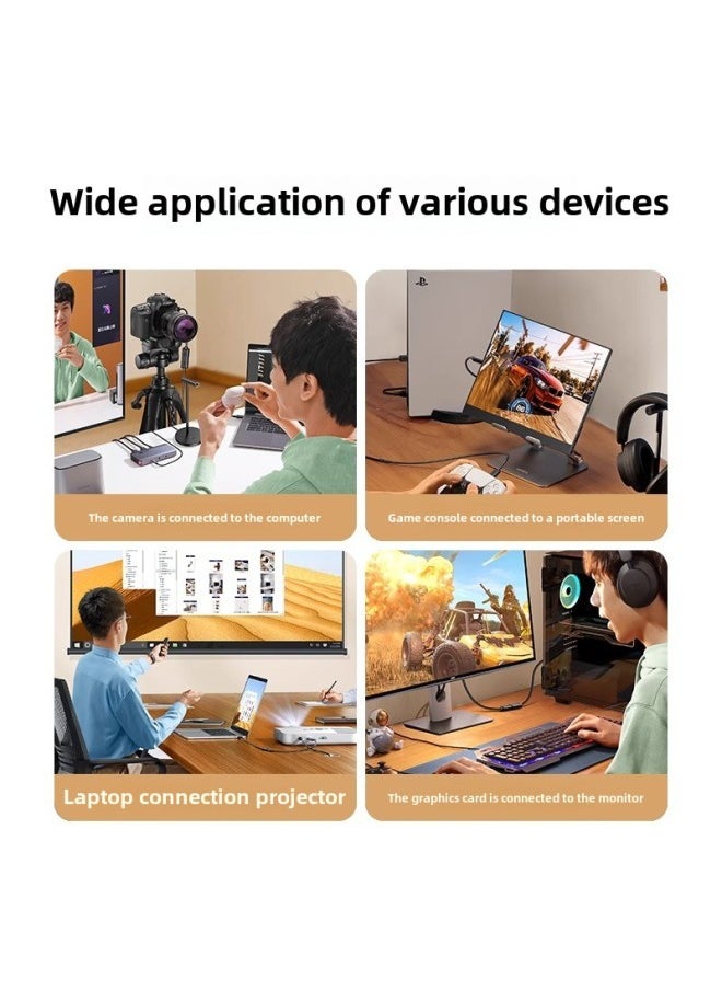 ماركة غير محددة كابل محول Minihdmi إلى Hdmi من Green Link Micro Hdmi قصير Mini HD مناسب لكاميرا الكمبيوتر المحمول، إلخ. - اللون: نموذج مضفر من سبيكة - كابل محول minihdmi إلى Hdmi  - Image 5